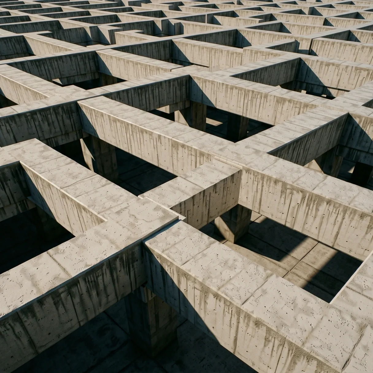 Abstract brutalist architecture